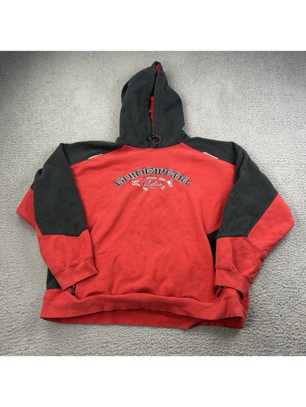 Cabelas Guidewater Red Sweatshirt Hoodie Size 3XL Hunting Outdoors